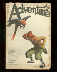 ADVENTURE PULP-6/10/23-PIRATE & PARROT CVR-85 YEARS OLD-rare very good VG