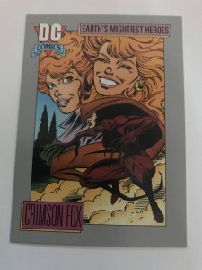 CRIMSON FOX #42 card : 1992 DC Universe Series 1, NM/M, Impel; JL Europe