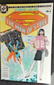 MAN OF STEEL #2, VF, UPC, Superman, Lois Lane, Byrne, DC 1986  more DC in store
