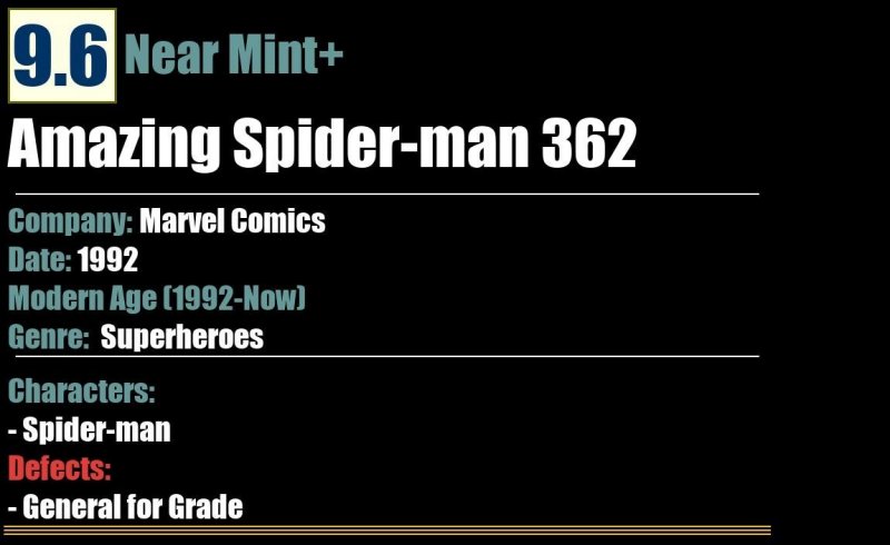 Amazing Spider-man 362 (1992) NM+ 9.6 Carnage Marvel Comics