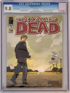 2010 Walking Dead #75 SDCC Adlard Variant CGC 9.8 Robert Kirkman Liam Death