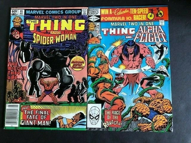 Marvel Two In One #84-100 complete run F/VF (7.0) 17 book lot (615J) 