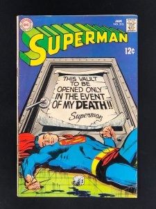 Superman #213 (1969) VG Most Dangerous Door In The World!