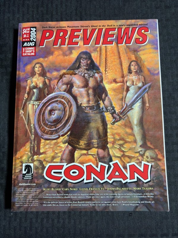 2004 Aug PREVIEWS Comics Catalog Magazine FVF 7.0 G.I.Joe Transformers / Conan