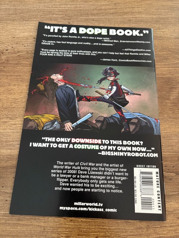 Kick-Ass # 4 NM- 1st Print Marvel Icon Comic Book Mark Millar Romita  3 J369