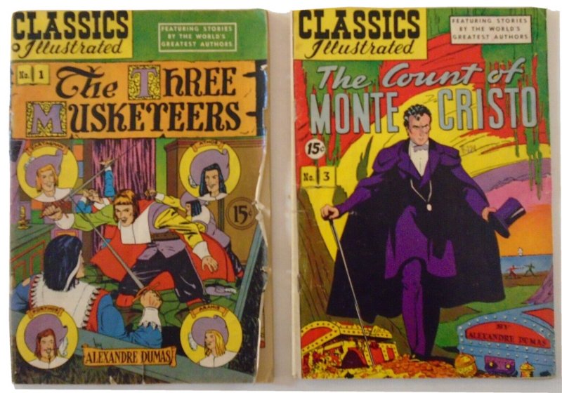 *Classics Illustrated #1, 3-5, 8-9 (6 Books) Guide = $82 