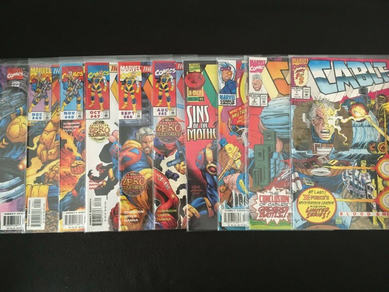 CABLE(Mini-Series) #1, 2, CABLE #44-70, 155, CABLE AND X-FORCE #1 VFNM Condition