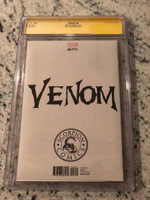 VENOM #6 CGC 9.8 SIGNED 3X Bagley McFarlane Michelinie Scorpion Negative Variant