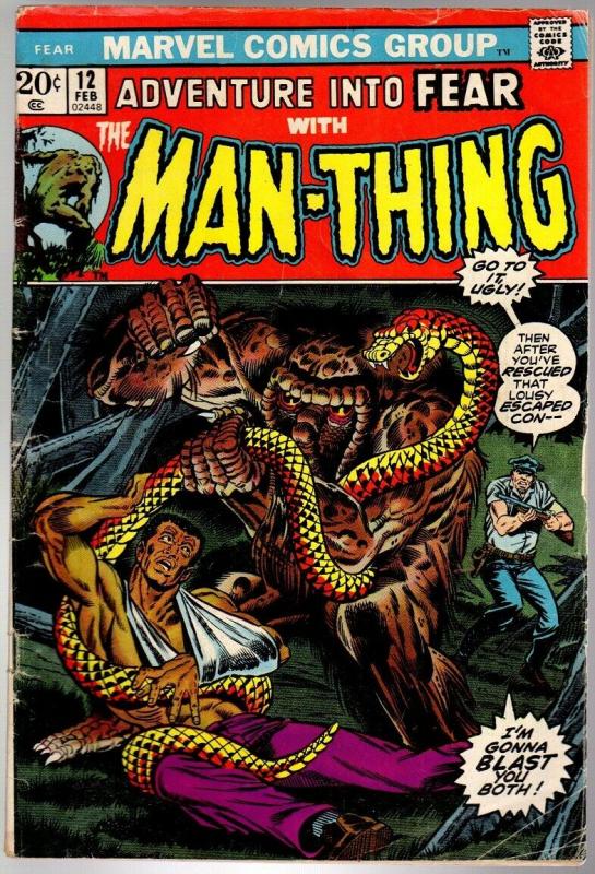 FEAR (ADVENTURES INTO) 12 GD  Feb. 1973  MAN THING