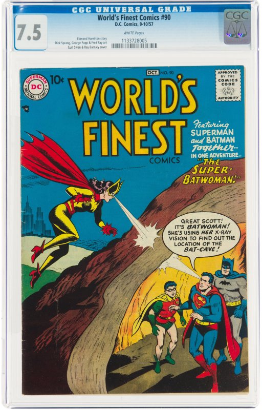 World's Finest #90 (DC, 1957) CGC Graded 7.5