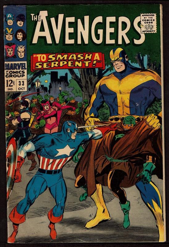 Avengers  #33 (Oct 1966, Marvel) VG+