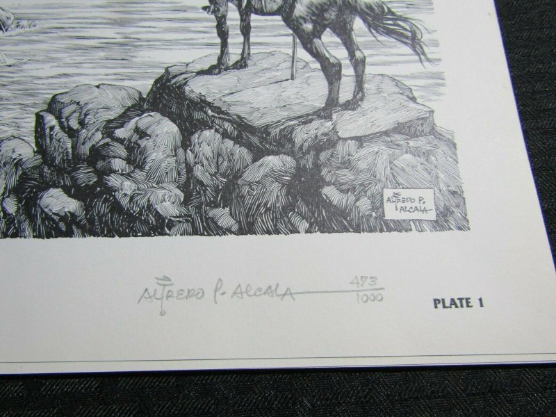 1979 VOLTAR PORTFOLIO w/ 6 Plates by Alfredo Alcala VF/FVF SIGNED #473/1000 