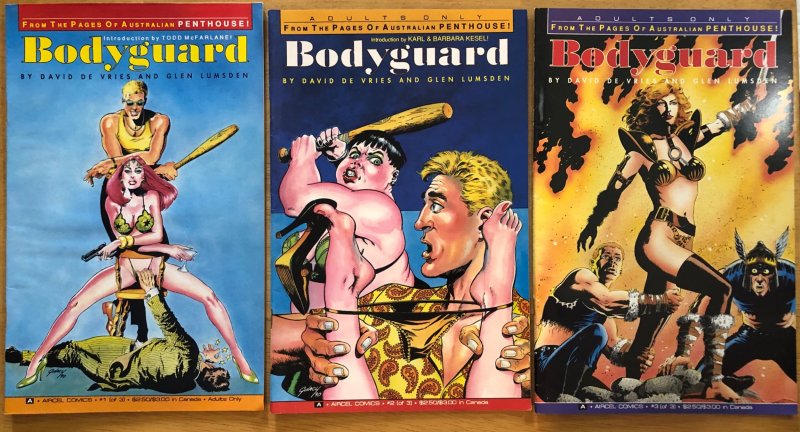 Bodyguard #1-3 (1990) Todd McFarlane Intro Australian Comic Aircel