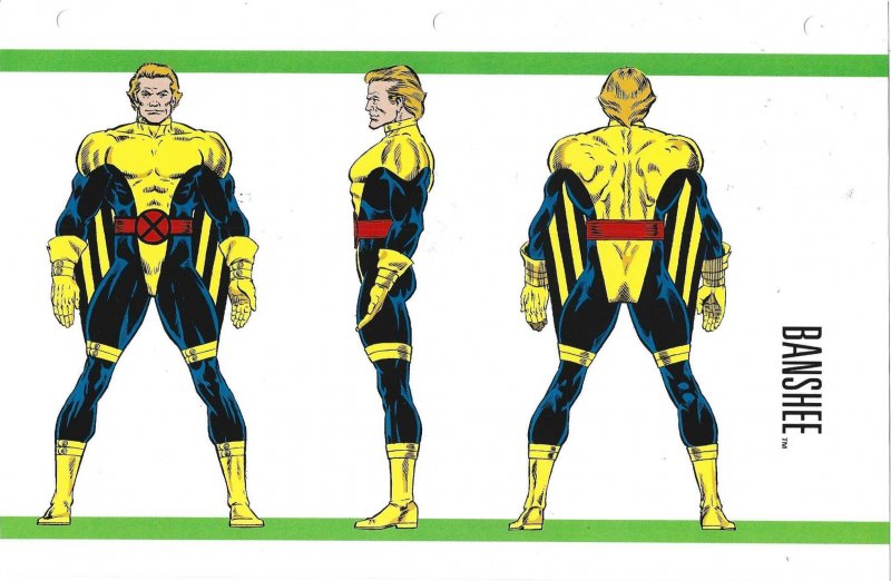 Official Handbook of the Marvel Universe Sheet- Banshee