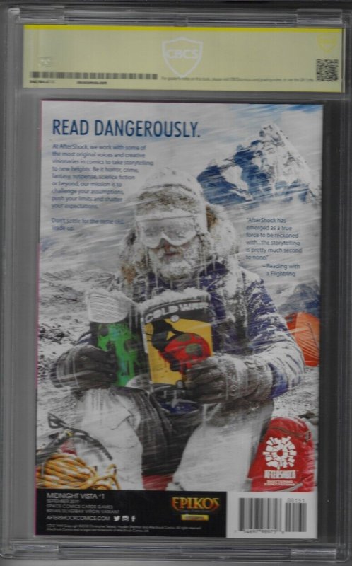 Midnight Vista #1 2019 Silverbax Virgin Signed/Graded CBCS 9.8 Aftershock GB1