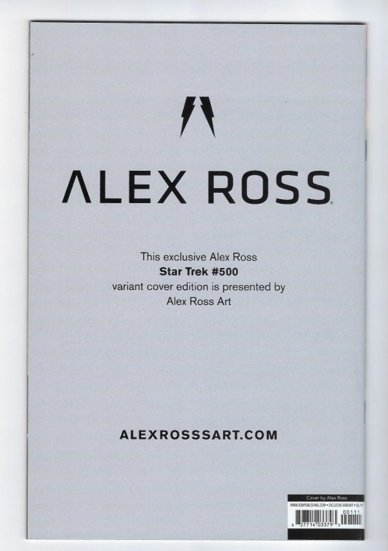 STAR TREK #500 (2024) EXCLUSIVE ALEX ROSS VARIANT COVER IDW COMICS SHIP READY!!