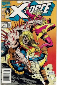 X-Force #37 (1991 v1)Cable Domino Externals FN+