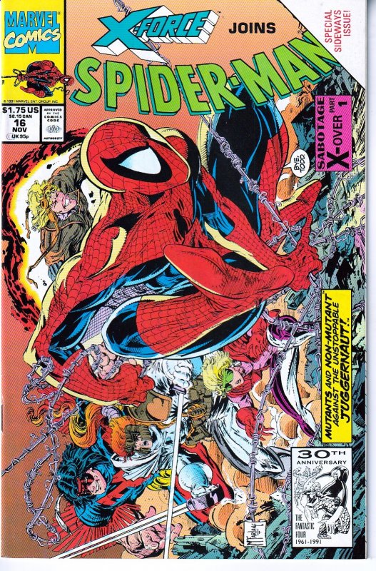 Spiderman(vol. 1)# 16 Spidey, X-Force, Juggernaut ! | Comic Books - Copper  Age, Marvel, Spider-Man, Superhero / HipComic