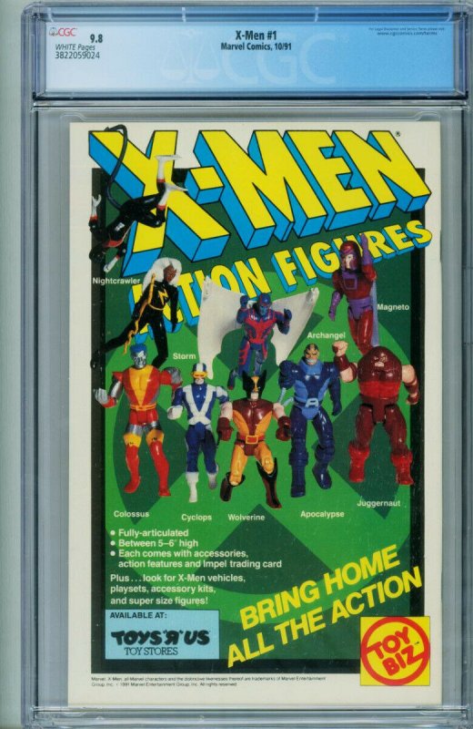 X-Men #1 CGC Graded 9.8 1991 Wolverine cover 3822059024