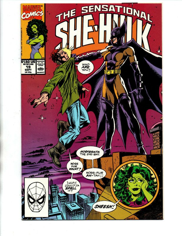 Sensational She-Hulk #19 - 1st Nosferata - KEY - 1990 - NM