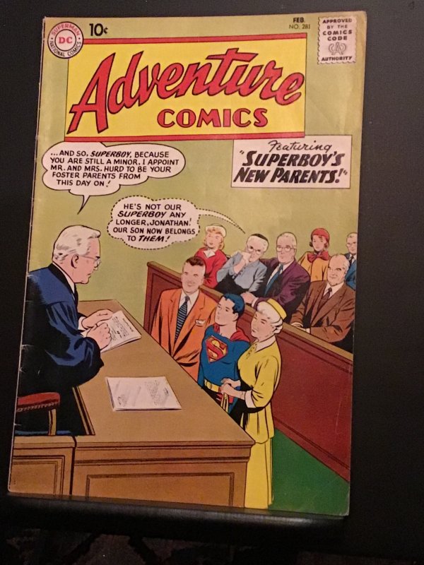 Adventure Comics #281 (1961)  Mid high-grade Kent’s, Superboy in court! FN/VF