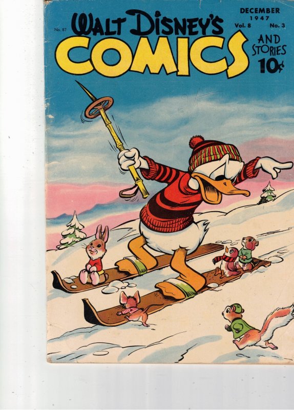 Walt Disney's Comics & Stories #87 1947 Mid-High-Grade FN+ Early Barks U...