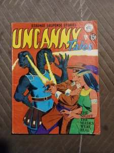 Uncanny Tales Alan Class #125 Uk Charlton Horror Comic Scifi Reprints Silver Age