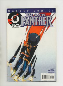 Black Panther #33 - Ripping Thru The Cover - (Grade 9.2) 2001 