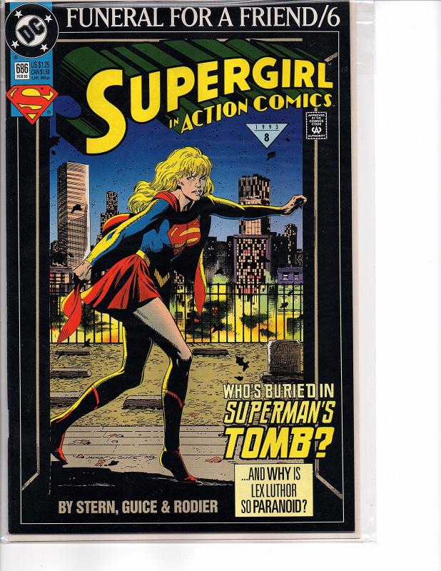 Dc Comics Action Comics #685 and #686 Funeral for a Friend Supergirl