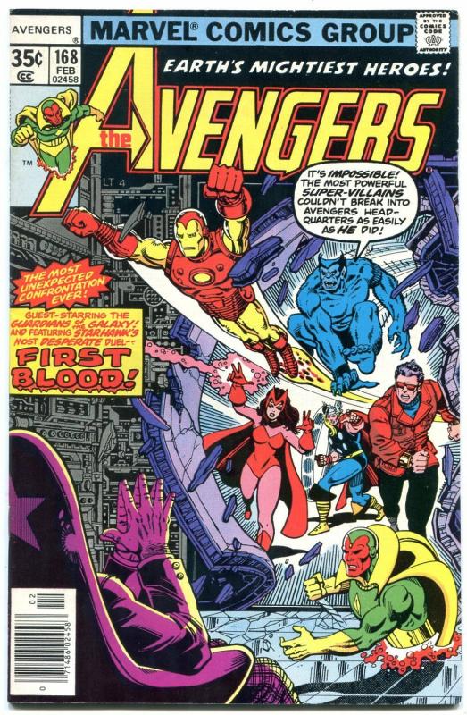Avengers #168 1978- Bronze Age Marvel- High grade VF