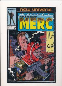 MARVEL Mark Hazzard MERC MX SERIES LOT #1,3,4,5,8 VG/FINE (SIC248)