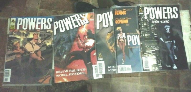 POWERS # 1  5 6 9 23 ICON 2004 + #1 IMAGE 2000  brian bendis 