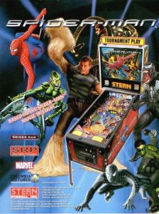 Spider-Man Pinball Flyer Original Marvel 2008 NOS Venom Superheros Art Print