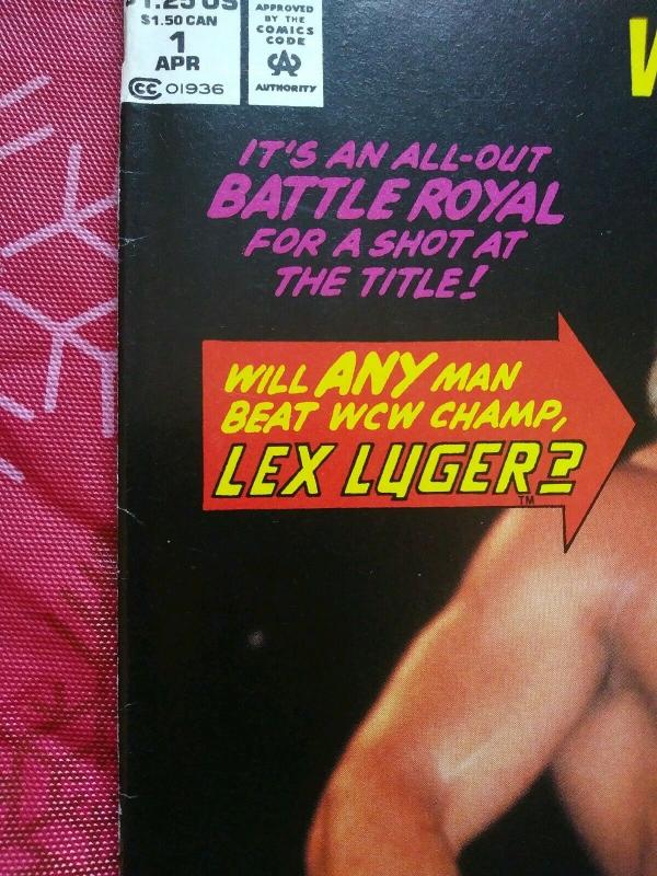 WCW World Championship Wrestling #1 (Apr 1992, Marvel) Lex Luger - Newsstand