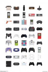 Video Game Controllers 24 x 36 Poster
