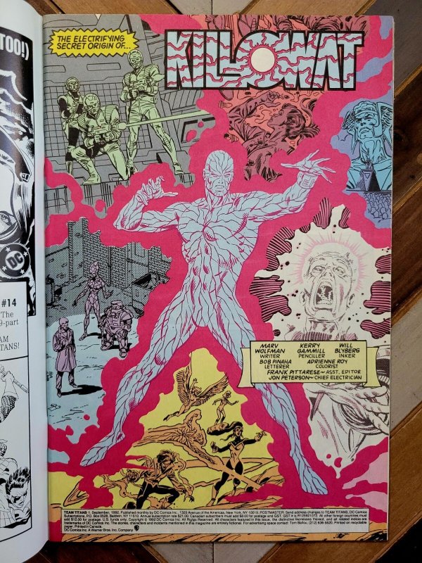 Team Titans #1 (DC 1992) KILLOWAT Variant FN/VF Marv Wolfman & Kevin Maguire