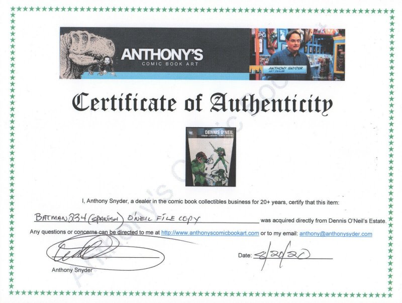 Batman #234 Spanish Comic Book Robin (8.0) 1997 - Dennis O'Neil File Copy