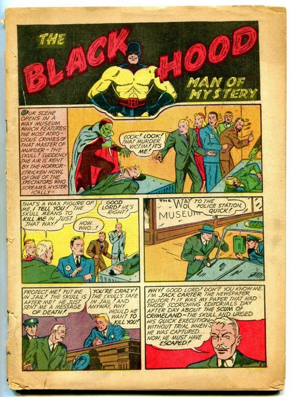 Top Notch Comic #13 1941- Black Hood- Wizard- COVERLESS READING COPY