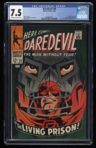 Daredevil #38 CGC VF- 7.5 Off White to White vs. Dr. Doom! Gene Colan Cover!