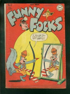 FUNNY FOLKS #4 1946-1st NUTSY SQUIRREL -DC COMICS VG