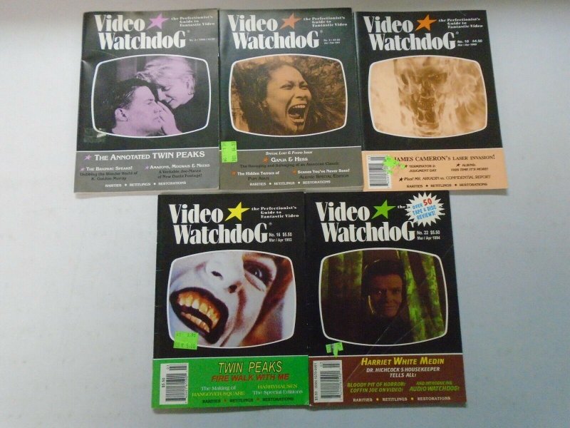 Video Watchdog lot 10 different early issues avg 6.0 FN (1990-96)