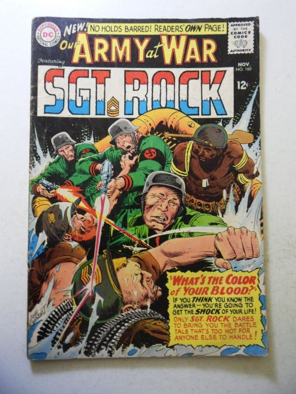 Our Army at War #160 (1965) VG Condition moisture stains