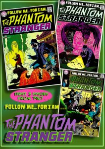 PHANTOM STRANGER #1,2,3 (1969) 7.5 FN-  DC's Mysterious/Supernatural Hero!