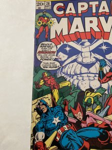 Captain Marvel 28 1st App EON Drax Thanos BLACK PANTHER Silver Age Comics 73