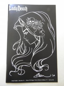 Lady Death: Secrets #1 Dawn McTeigue Necro Sketch Edition C NM Cond! W/ COA!