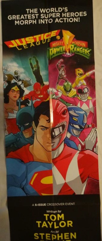 JUSTICE LEAGUE POWER RANGERS Promo Poster, 12 x 36, 2016, DC, WONDER WOMAN 328