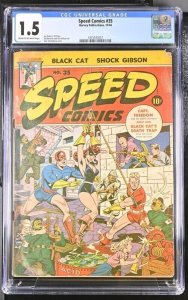 SPEED COMICS #35 CGC 1.5 BLACK CAT SHOCK GIBSON