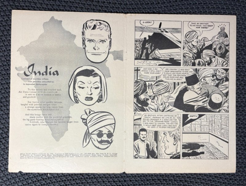1954 Milton Caniff's STEVE CANYON #578 Dell Comic COVER ONLY VG+ 4.5