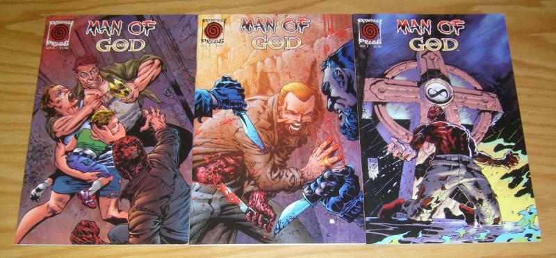 Man of God #1-3 VF/NM complete series - all A variants - pinwheel press