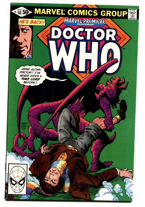 MARVEL PREMIERE #58 Doctor Who 1980 comic book